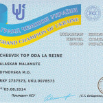 Сертификат Гранд Чемпиона Украины